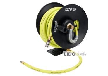 Шланг для пневмоінструменту YaTo на котушці 9,5мм 15м