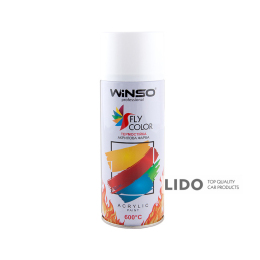 Акриловая термостойкая спрей-краска 600° Winso 450мл белый (WHITE/RAL9010)