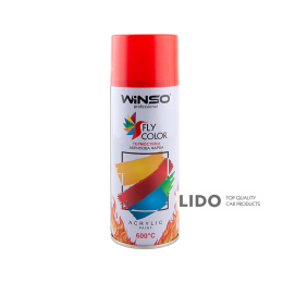 Акриловая термостойкая спрей-краска 600° Winso 450мл багряно-красный (FLAME RED/RAL3000)
