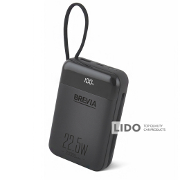 Универсальная мобильная батарея Brevia 20000mAh 22.5W Type-C+Lightning Cable, Li-Pol, LCD