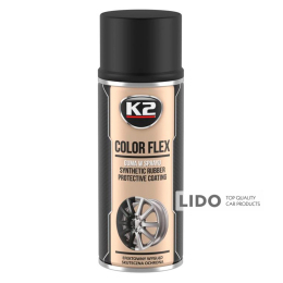 Краска жидкая резина K2 COLOR FLEX черная матовая аэрозоль 400мл