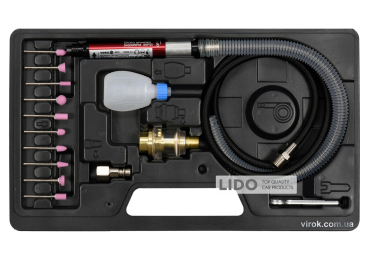 Пневматична шліфувальна машина Vorel пряма 3мм 54000об/хв 113л/хв + набір аксесуарів