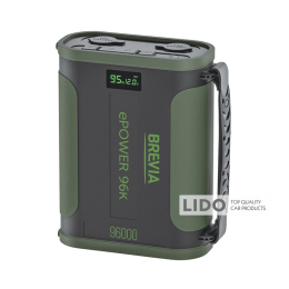 Повербанк (Power Bank) Brevia ePower 96000mAh 307.2Wh LiFePo4 Black/Green