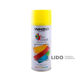 Акриловая спрей краска флуоресцентная Winso 450мл кислотно-желтый (YELLOW)