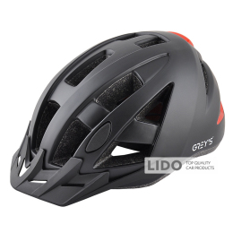 Велосипедный шлем Grey's с мигалкой L черный матовый