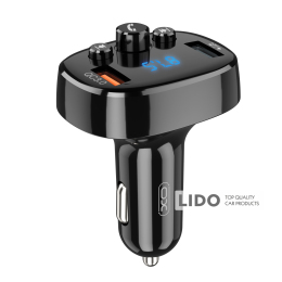 FM-трансмітер XO BCC03 Bluetooth+QC чорний