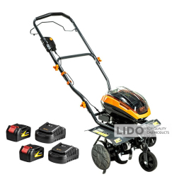 Культиватор акумуляторний GTM BT56 2х18В 36/56см + АКБ-2шт + ЗП-2шт