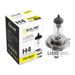 Галогеновая лампа Solar H4 24V 75/70W P43t-38 Starlight +30%