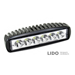 Фара світлодіодна Brevia EPISTAR Spot 10-30V, 18W (6x3W), 1320Lm, 1шт