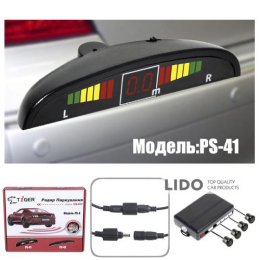 Парковочная система TIGER PS-41 LED 4 датчика D=18мм black