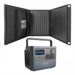 Комплект Brevia Портативна зарядна станція ePower600 613Wh + Сонячна панель 100W