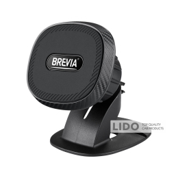 Держатель телефона автомобильный Brevia Dash MagStrong на приборную панель, 6 магнитов, черный