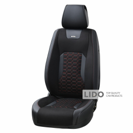 Комплект, 3D чехлы для сидений BELTEX Montana, black-red