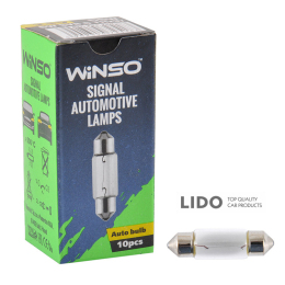 Лампа накаливания Winso 24V C5W 5W SV8.5 T11*37, 10шт