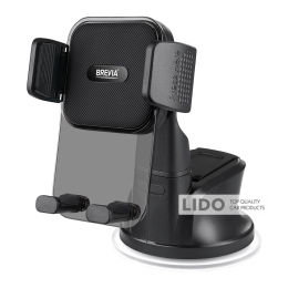 Держатель телефона автомобильный Brevia DashFix СrystalHold с присоской, для 4.7-6.8