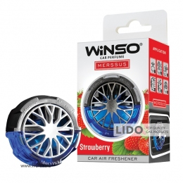 Освежитель воздуха WINSO Merssus, на дефлектор с регулировкой интенсивности, 18мл., Strawberry