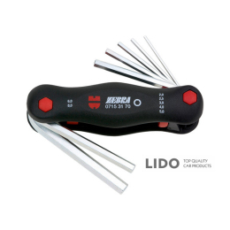 Набор ключей Wurth Zebra Г-образных HEX в усиленном корпусе 7шт