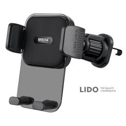 Держатель телефона автомобильный Brevia AirVent Pro СrystalHold на дефлектор, для 4.7-6.8