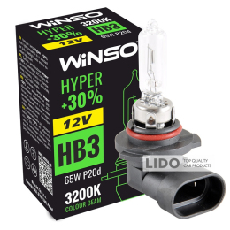 Галогеновая лампа Winso HB3 12V 65W P20d HYPER +30%