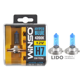 Галогеновая лампа Winso H7 12V 55W PX26d SET HYPER BLUE 4200K