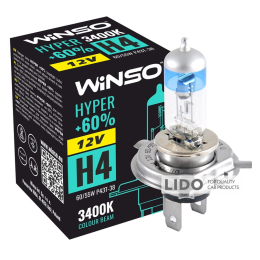 Галогеновая лампа Winso H4 12V 60/55W P43t-38 HYPER +60%