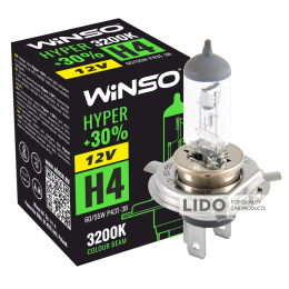 Галогенова лампа Winso H4 12V 60/55W P43t-38 HYPER +30%