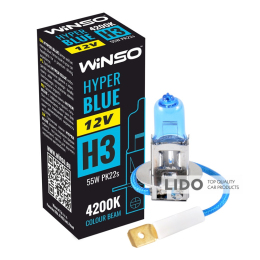 Галогеновая лампа Winso H3 12V 55W PK22s HYPER BLUE 4200K
