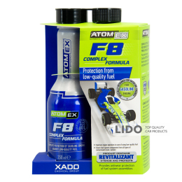 Захист двигуна внутрішнього згоряння Atomex Xado F8 Complex Formula (бензин) 250мл