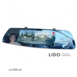 Зеркало видеорегистратор Lesko 7 Car L1003M Q8 + камера заднего вида Серебристый (2821-8284)
