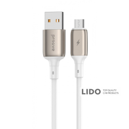 Кабель Proove Flex Metal USB to Micro USB 2.4A (1m) білий