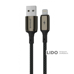 Кабель Proove Dense Metal USB to Lightning 2.4A (1m) чорний