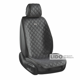 Преміум накидки для передніх сидінь CarLife Turbo, black 2шт