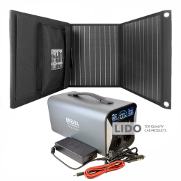 Комплект Brevia Портативная зарядная станция 1000W LifePo4 + Солнечная панель 100W