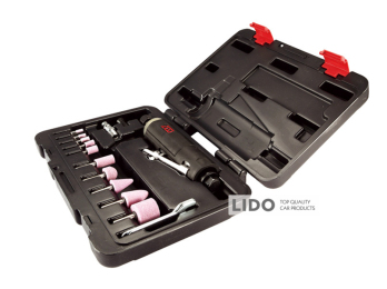 Пневматическая шлифовальная машина Mighty Seven QA-0215A 20000об/мин прямая + набор аксессуаров