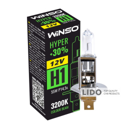 Галогеновая лампа Winso H1 12V 55W P14.5s HYPER +30% 