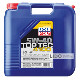 Моторне масло Liqui Moly Top Tec 4100 SAE 5W-40 20л