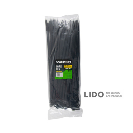 Хомуты Winso пластиковые черные 7,6x350, 100шт