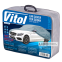 Тент для автомобіля Vitol сірий з підкладкою XXL sedan CC13402 XXL