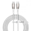 Кабель Baseus Glimmer Series Fast Charging Type-C to Type-C 100W (2m) білий