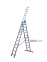 Лестница трехсекционная алюминиевая GTM KME312 3x12 ступеней 3,26-8,12м