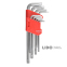 Набір ключів Carlife CR-V matt Г-подібних тор-х з отвором, T10-50, середні, 9шт