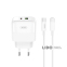 Сетевое зарядное устройство XO L138 PD30W/QC18W 1USB-A+1USB-C + Type-c кабель белый