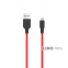 Кабель Hoco X21 Silicone Micro USB (1м) красный/черный