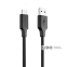 Кабель Proove Striped Silicone USB to Type-C (1m) чорний