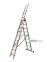 Лестница трехсекционная алюминиевая GTM KME309 3x9 ступеней 2.45-5.69м