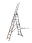 Лестница трехсекционная алюминиевая GTM KME309 3x9 ступеней 2.45-5.69м